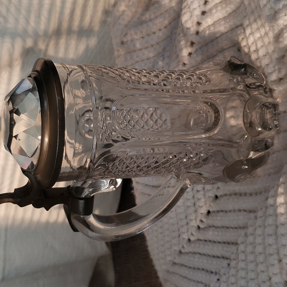 VINTAGE pressed glass BEER STIN